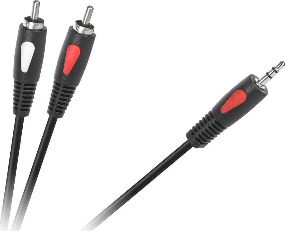 Mufă Cabletech 3,5 mm - RCA (Cinch) x2 1m negru (KPO4004-10)