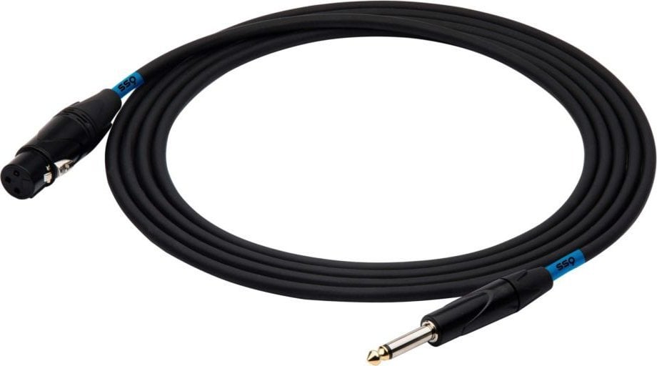 Mufă SSQ 6,3 mm - Cablu XLR 3 m negru (SS-1437)