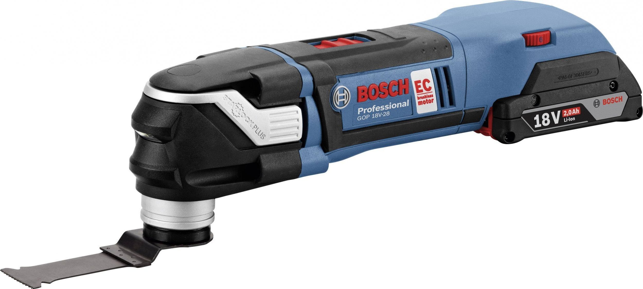 Multicutter GOP 18 V-28 Bosch Professional brushless, cu 2 acumulatori, Li-Ion, 5Ah + Accesorii + valiza