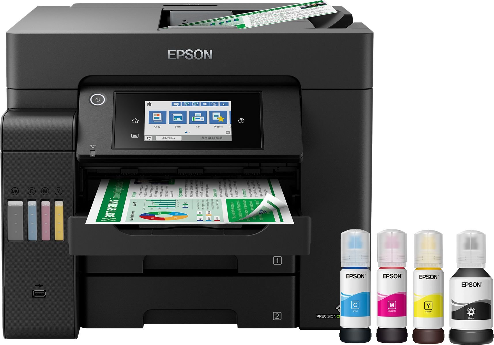 Imprimante si multifunctionale - Multifunctional inkjet color Epson EcoTank L6550 CISS, Duplex, ADF, Retea, Wireless, A4