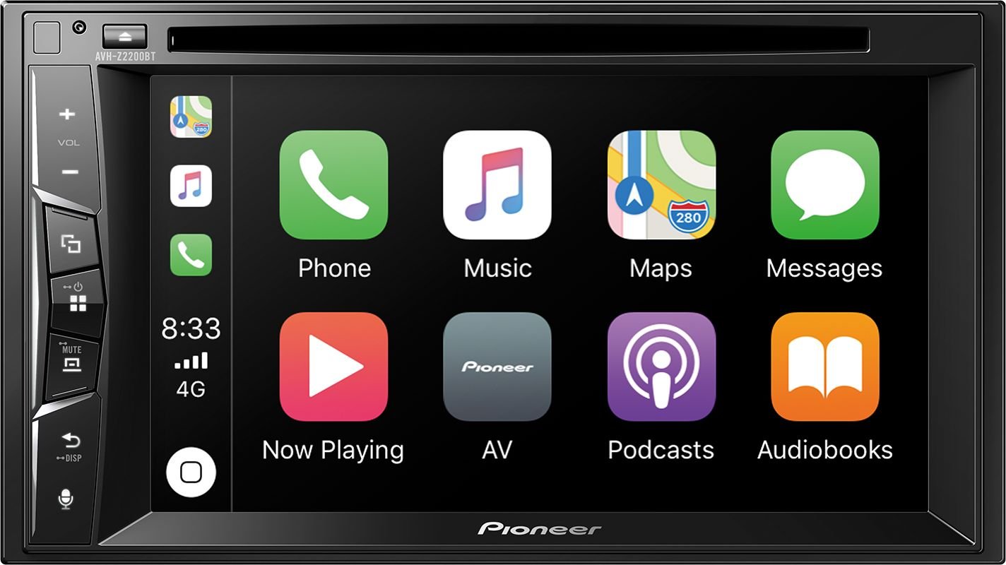 Multimedia player auto Pioneer AVH-Z2200BT, 2DIN, CD/DVD, Ecran tactil 6.2 inch, Apple CarPlay, Waze (prin Apple CarPlay), Bluetooth, 4x50W, USB, AUX