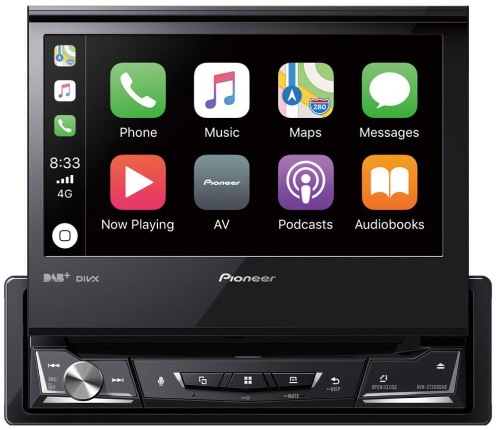 Multimedia player auto Pioneer AVH-Z7200DAB, 1DIN, CD/DVD, Ecran tactil 7 inch, DAB/DAB+, Apple CarPlay, Android Auto, Waze (prin Apple CarPlay/Android Auto), Bluetooth, 4x50W, USB, AUX