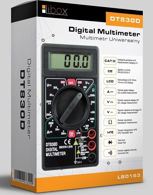 Multimetru Digital Universal LIBOX LB0163 / DT830D