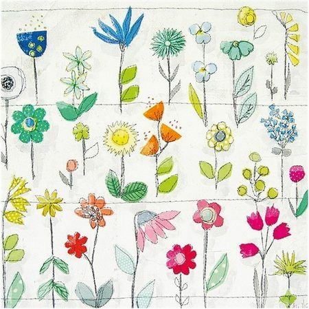 Museums & Galleries Karnet kwadrat Floral Pattern z kopertą