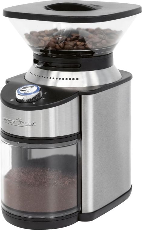 Rasnite - Rasnita electrica de cafea ProfiCook, PC-EKM 1205, 200 W, 230 g, 16 nivele de macinare, timer, curatare usoara, design modern, otel inoxidabil, negru
