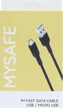 Mysafe USB-A - cablu microUSB 1 m Negru (5904208500773)