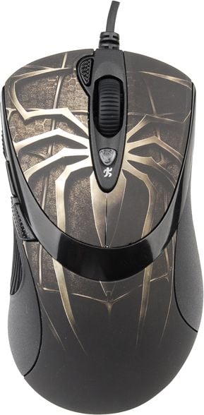 Mouse gaming - Mouse A4Tech EVO XGame Laser Oscar X747 Extra Fire A4TMYS29980, 3600 DPI, Laser, USB, cu fir, 7 Butoane, Maro
