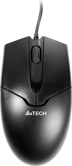 Mouse A4Tech OP-550NU V-Track USB 2.0, A4TMYS43987, Optic, cu fir, USB, 1000 DPI, 3 butoane, Negru