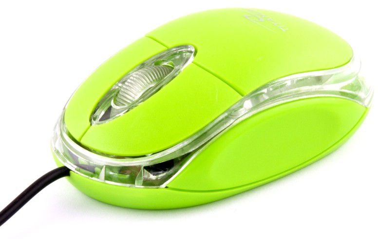 Mouse - Mouse Esperanza Raptop TM102G, Optic, USB, 1000dpi, 3 butoane, Verde-Transparent