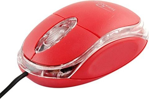 Mouse Esperanza Raptop TM102R, Optic, USB, 1000dpi, 3 butoane, Rosu-Transparent