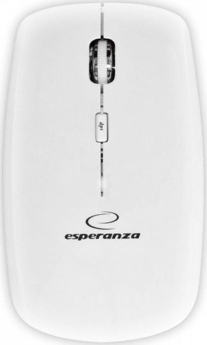 Mouse Esperanza Saturn, EM120W, Optic, Wirelless, USB, fara fir, 1600 DPI, Alb