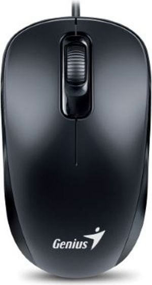 Mouse Genius DX-110 31010116106, Optic, 1200 DPI, PS2, 3 butoane, 1000 DPI, Negru