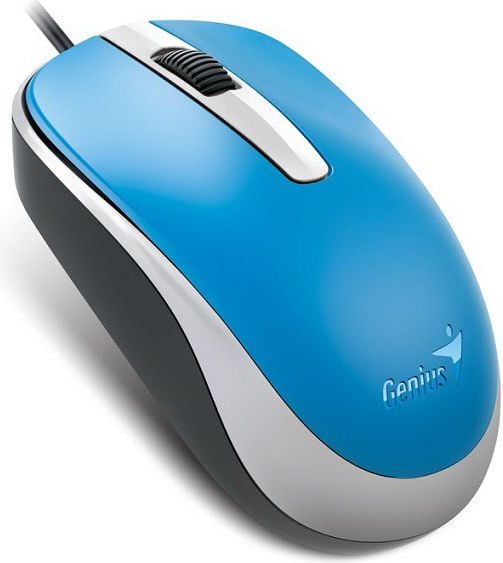 Mouse Genius DX-120 G5 31010105108, Optic, cu fir, USB, 3 butoane, 1200 DPI, Albastru