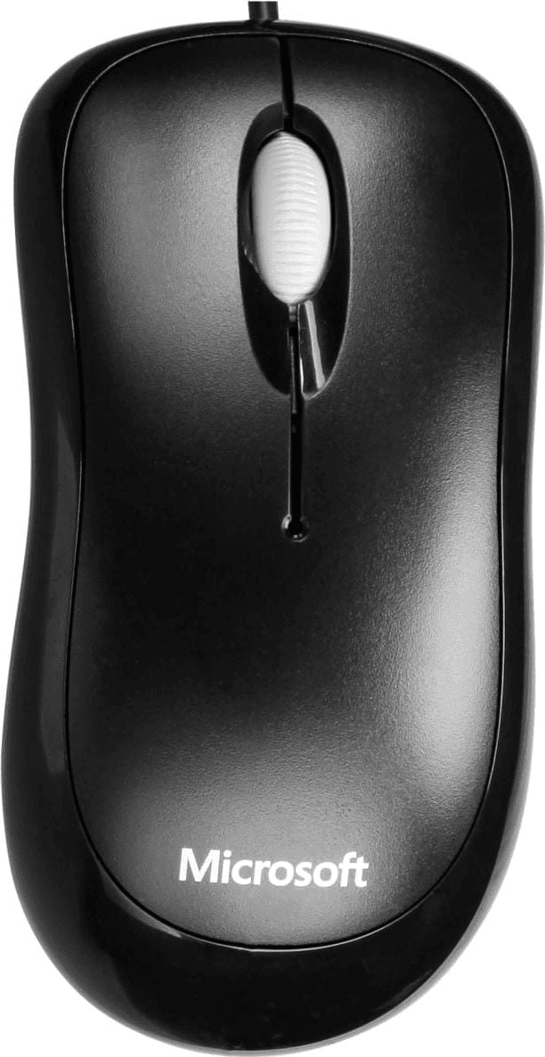 Mouse Microsoft Basic Optical Mouse P58-00057, Optic, USB, cu fir, 1000 DPI, 2 butoane, Negru
