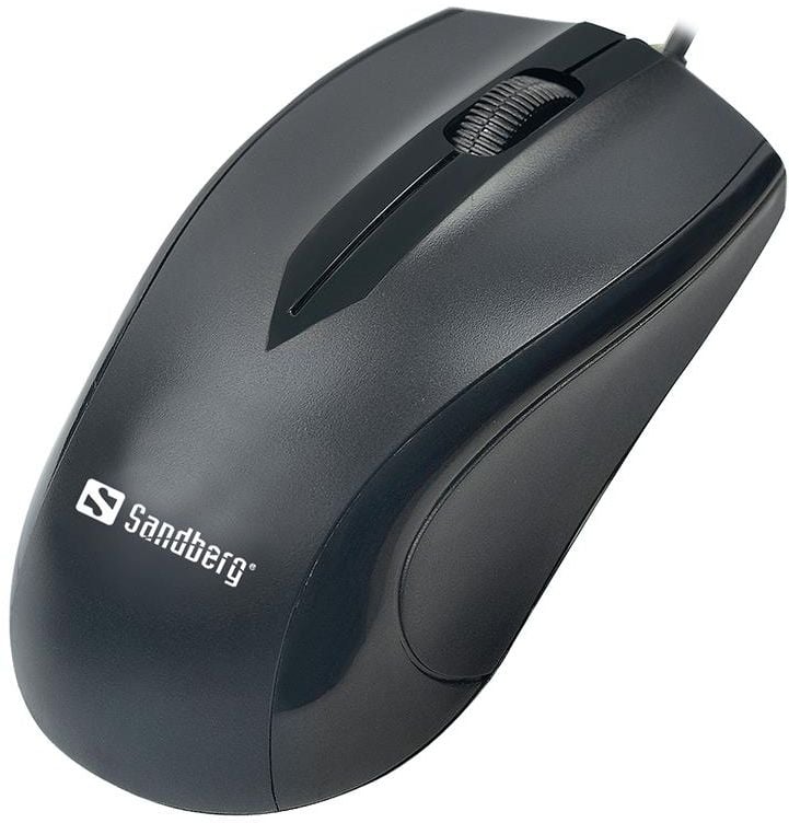 Mouse Sandberg 631-01, Optic, USB, cu fir, 1200 DPI, 3 butoane, Negru