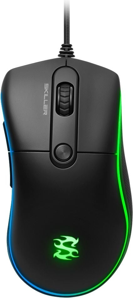 Mousegaming Sharkoon Skiller SGM2, Optic, USB, cu fir, 6400 DPI, 6 butoane, Negru