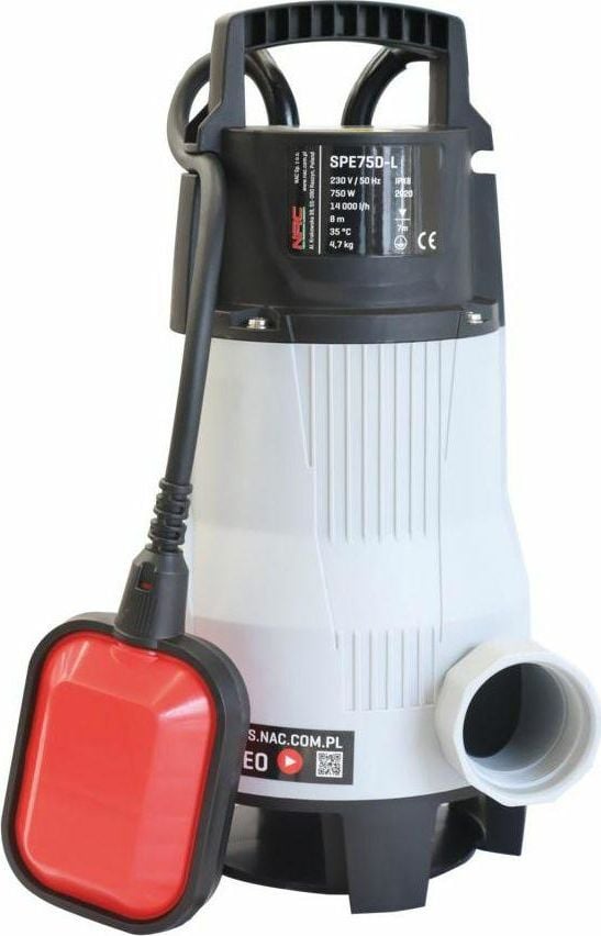 NAC DIRT pompa de apa. 750W SPE75D SPE75D-L-L