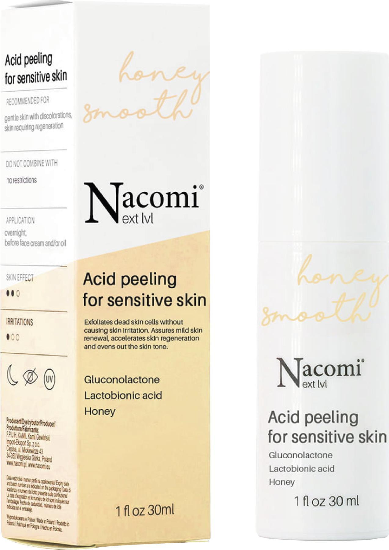 Nacomi Nacomi Next Level peeling cu acid pentru piele sensibilă Acid lactobionic 30 ml