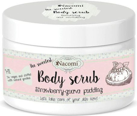 Scrub de corp Nacomi Pudding de guava cu capsuni, 200g