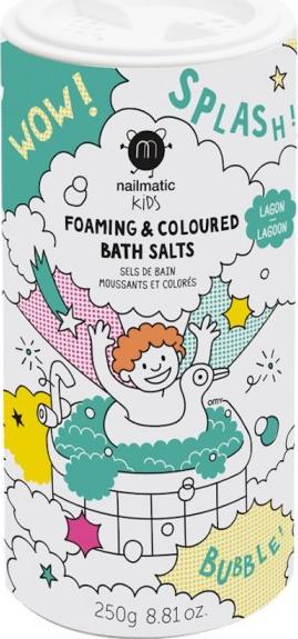 Nailmatic Nailmatic Kids Săruri de baie spumante și colorate Sare de baie spumante pentru copii Lagoon 250g