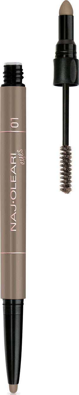 Naj Oleari Naj Oleari, Perfect Brow, Double-Ended, Eyebrow Cream Pencil &amp; Gel 2-In-1, 01, Blonde, 1 ml For Women