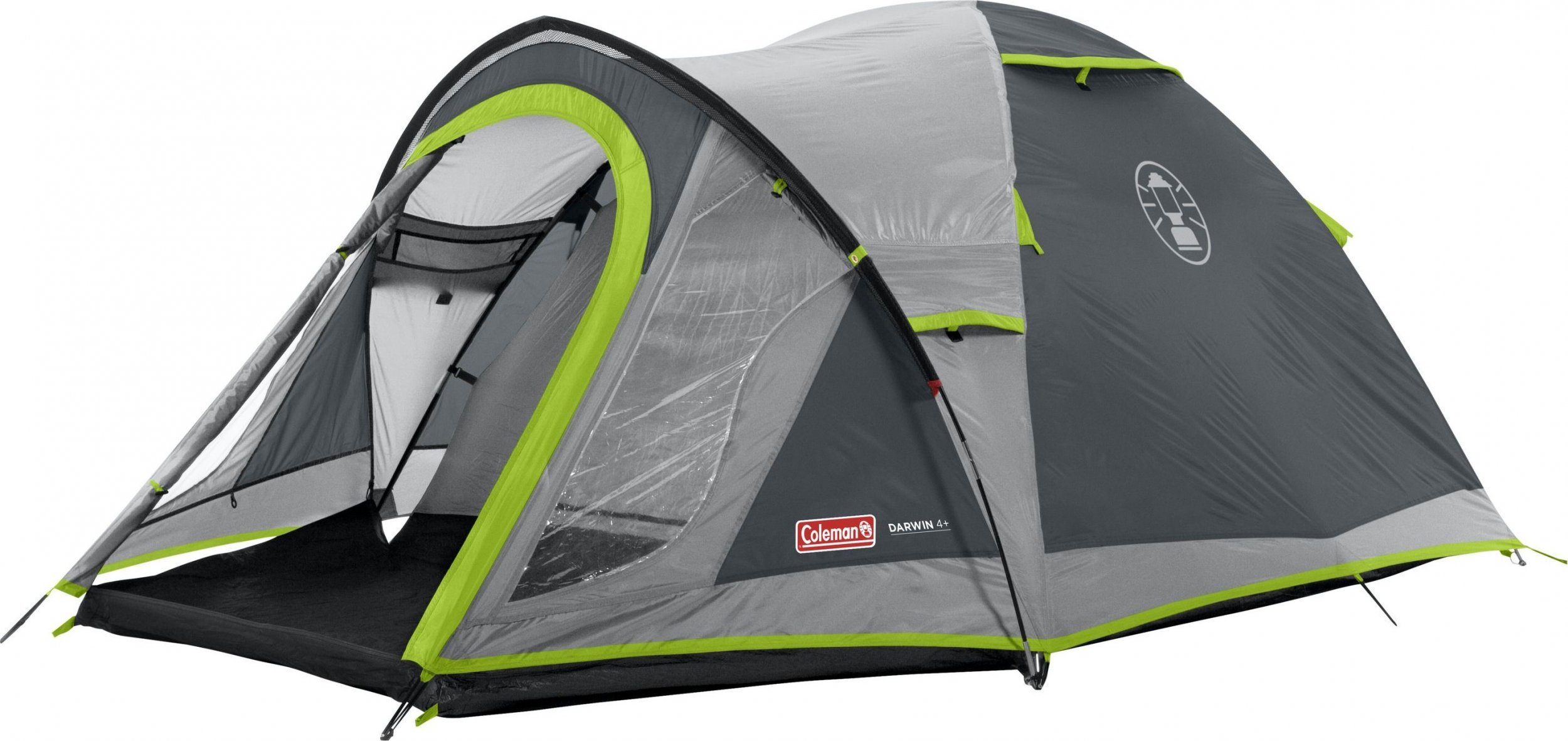 Namiot turystyczny Coleman Coleman 3-person dome tent Darwin 4 Plus (grey/light green, with tunnel stem, model 2023)