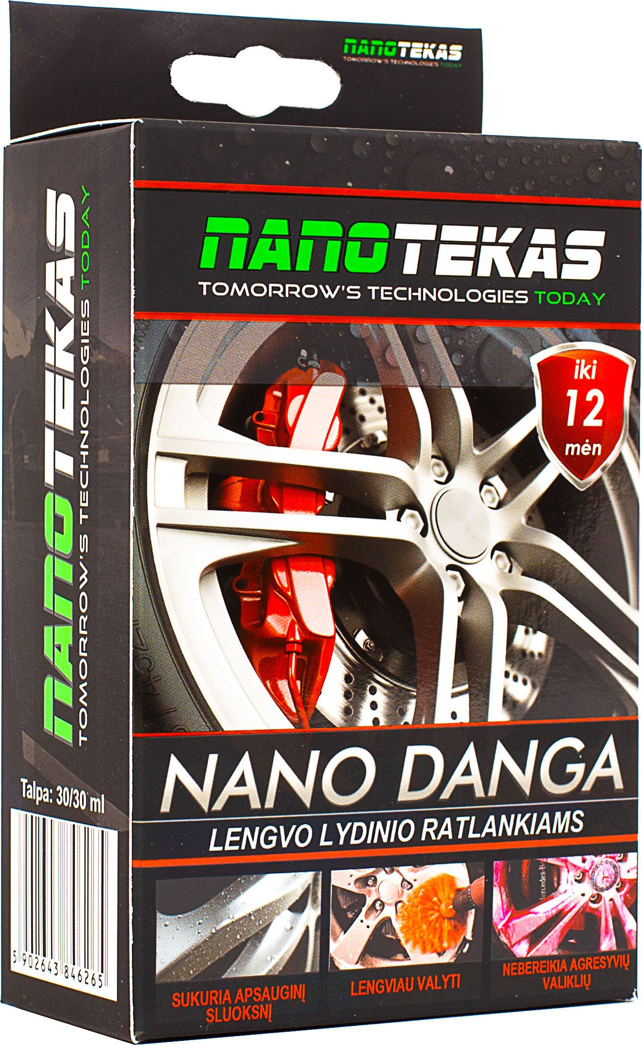 Nanobiz Chemicals Nano Danga Automobilio Ratlankiams (30 ml)