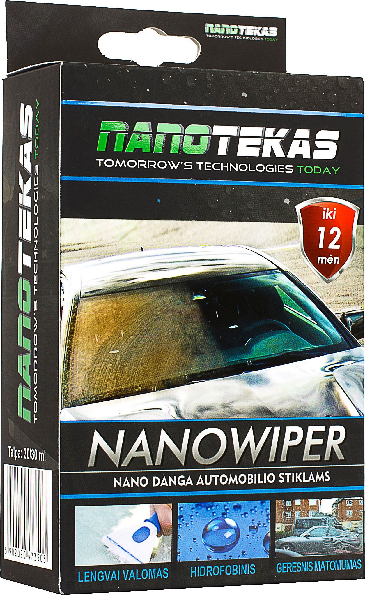 Nanobiz Chemicals Nano Danga Automobilio Stiklams (30/30 ml)