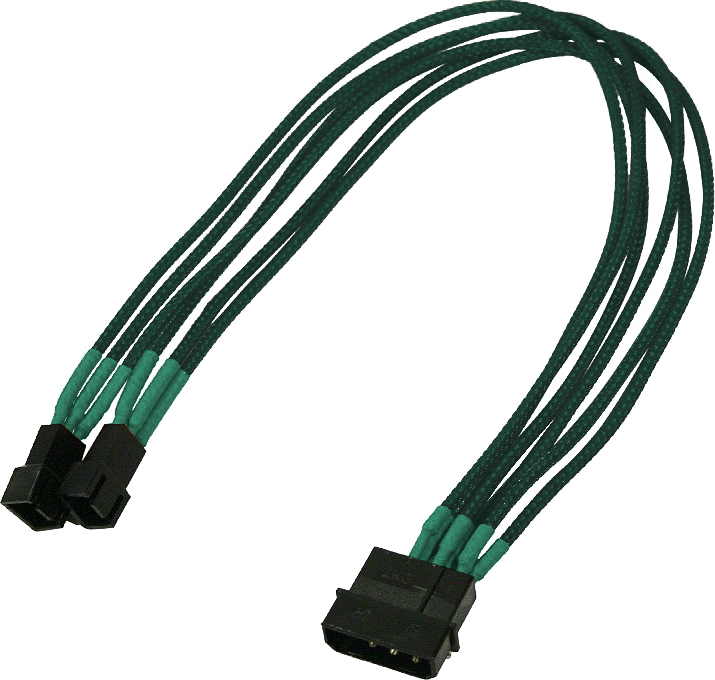 Adaptor 4 pini Molex - 2x3Pin 30cm, verde (900500015)