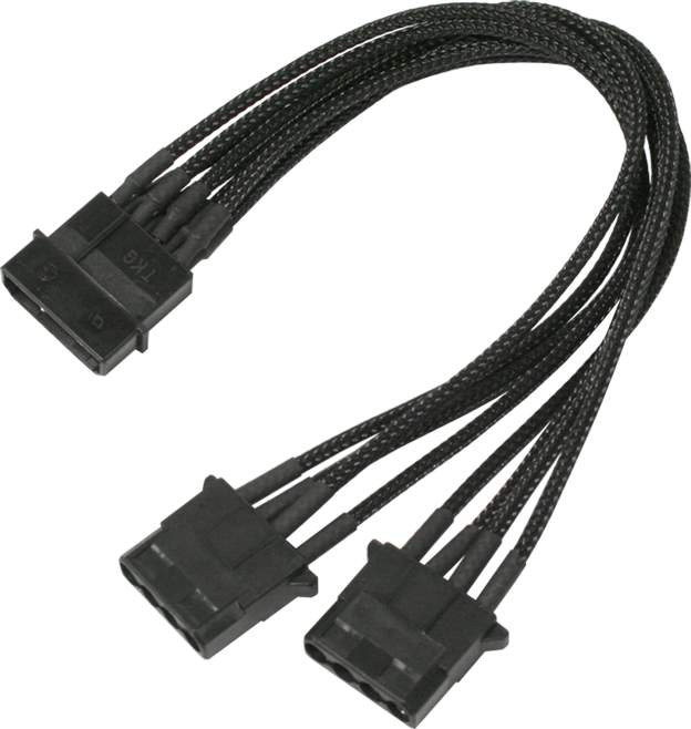 Cablu nanoxia 4-Pin Molex splitter 20cm, negru (900100026)