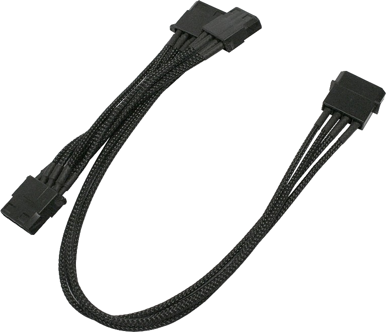 Cablu nanoxia Manifold 4 pini Molex - 3x4Pin 30cm, negru (900100008)