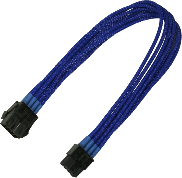 Cablu si adaptor pentru PC Nanoxia 8-Pin PCI-E 30cm albastru (900200022)