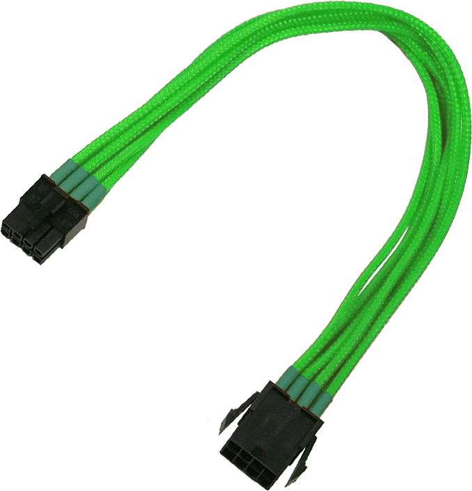 Cablu nanoxia 8-Pin PCI-E extensie 30cm, verde neon (NX8PE3ENG)