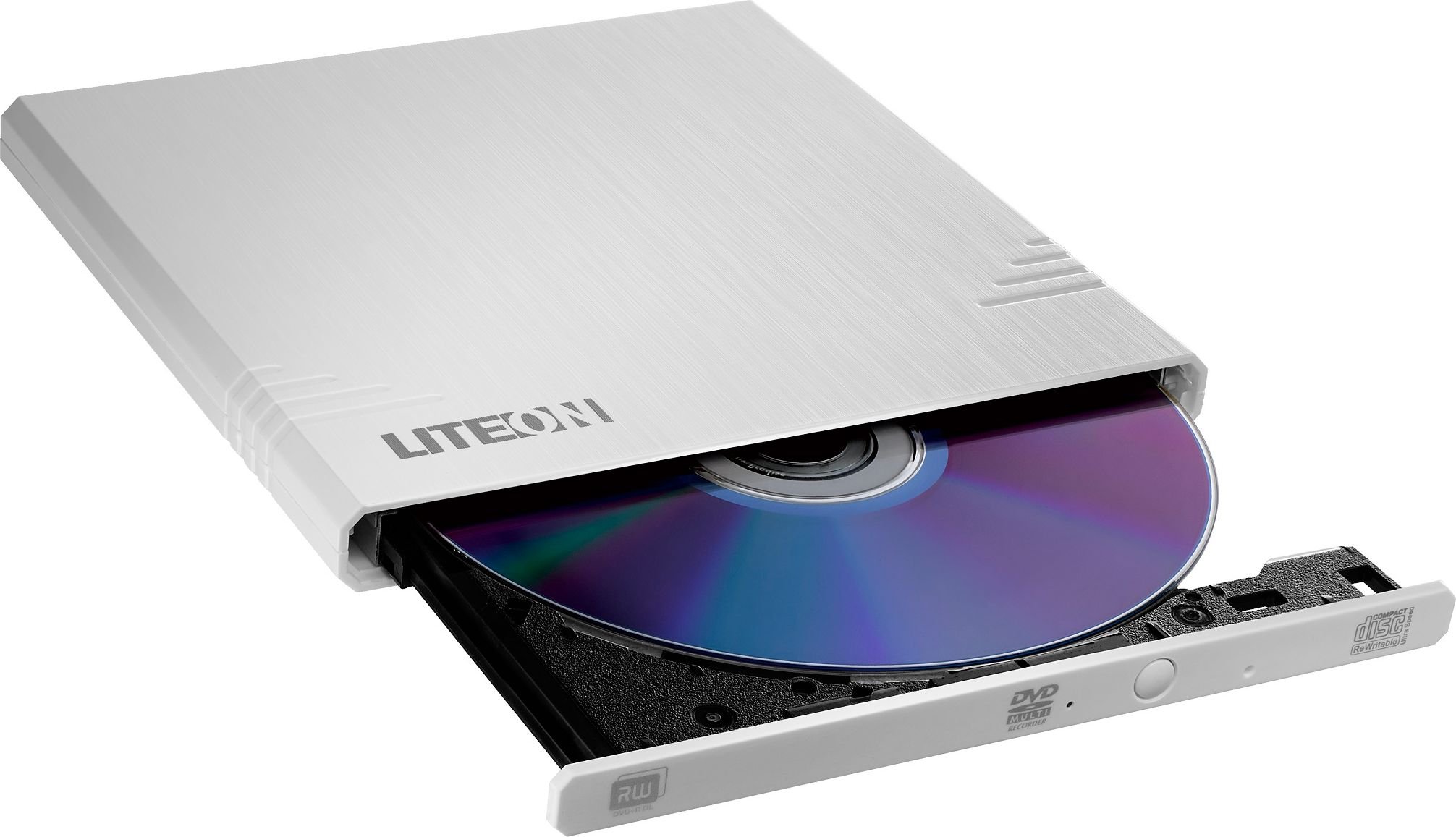 DVD Writer si Blu Ray - Unitate optica externa DRW LiteOn, Super-Slim, USB, Alb