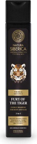 Natura Siberica Men Șampon energizant pentru spălarea părului și a corpului 2in1 Rage of the Tiger 250ml