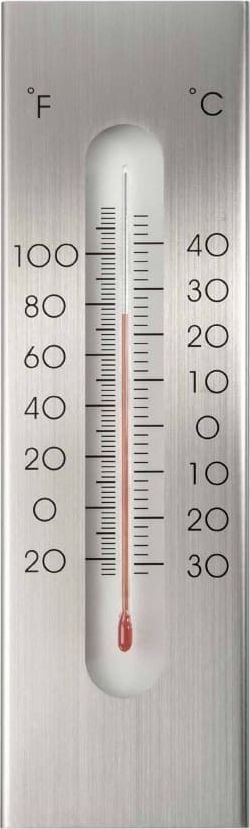 Termometre - Termometru de perete exterior,gri,aluminiu,7 x 1 x 23 cm