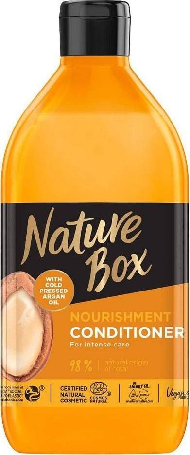 Balsam Nature Box cu ulei de argan 100% presat la rece, formula vegana, 385 ml