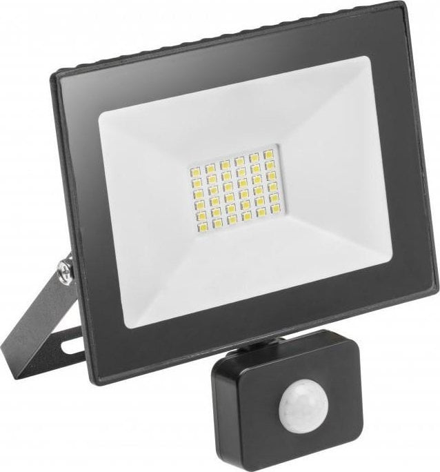 Proiector GTV Proiector LED cu senzor mișcare, 30W, 2100lm, IP65, 120, 4000K, negru GT-FLR30WC-40