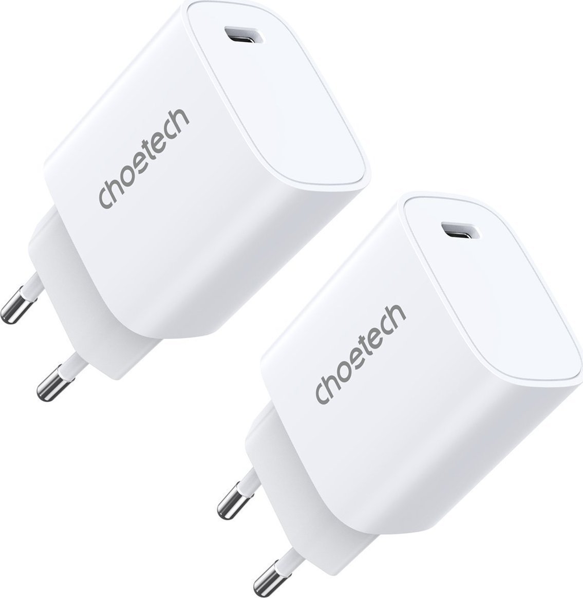 Încărcător Choetech Încărcător Q5004 20W PD pentru iPhone 12 13 SET 2buc alb Q5004 20W PD încărcător pentru iPhone 12 13 SET 2buc alb