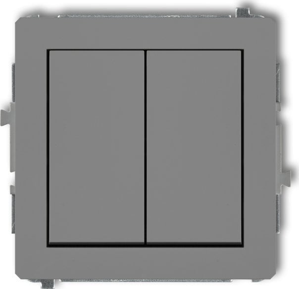Nekla Comutator scara Karlik Deco 27DWP-33.1 dublu fara pictograme gri mat