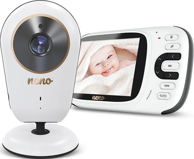 Monitoare video bebelusi - Monitor pentru bebelusi Neno Vera,bidirecțional,260 m,baterie-rețea,
alb,
Fără fir