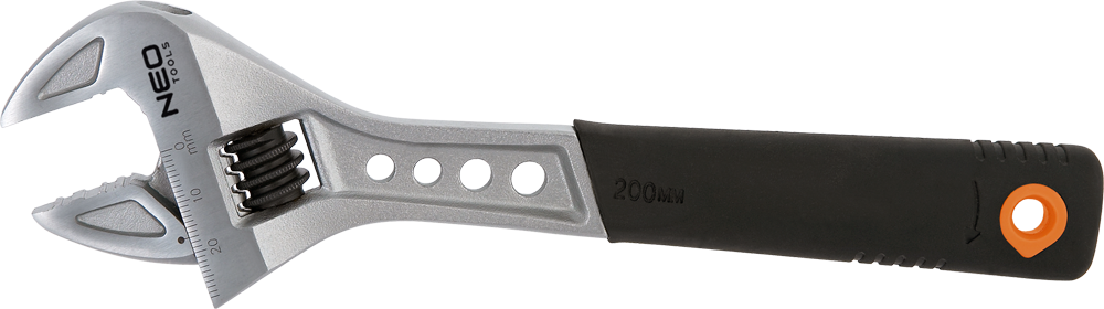 Neo Klucz nastawny typu szwed 200mm gumowa rękojeść (03-011)