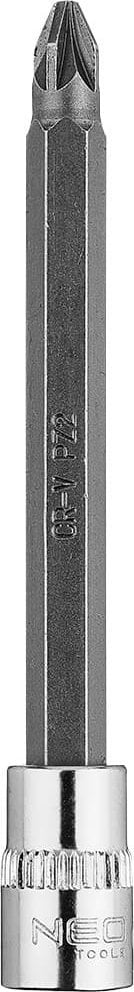 Bit de șurubelniță Neo PZ2 cu mufa de 1/4`, lungă, 87 mm