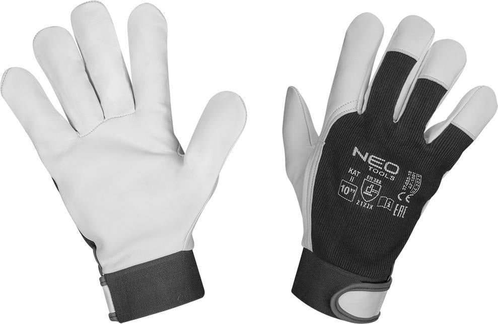 Neo Rękawice robocze (Rękawice robocze, 2122X, skóra kozia, rzep, rozmiar 10`, CE)