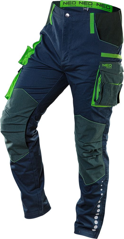Pantaloni Neo Work (pantaloni de lucru PREMIUM, 62% bumbac, 35% poliester, 3% elastan, marimea L)