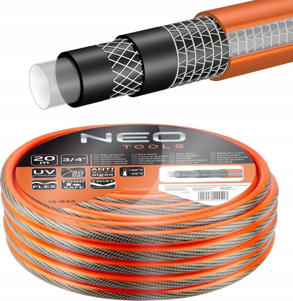 Neo Wąż ogrodowy Professional 3/4` 20m 6-warstwowy (15-843)