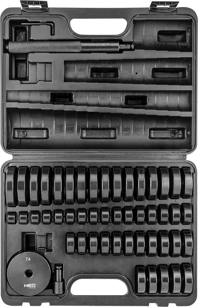 Set neo pentru montarea etanșărilor rulmenților și conectorilor din cauciuc 51 bucăți (11-691)