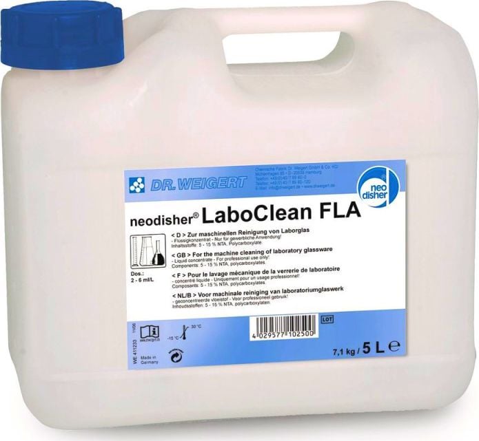 Neodisher Neodisher LaboClean FLA - Detergent foarte alcalin pentru sticla de laborator - 5 l