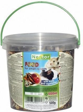Hrana pentru rozatoare, Nestor, Fructe si legume, 1000 ml / 530g