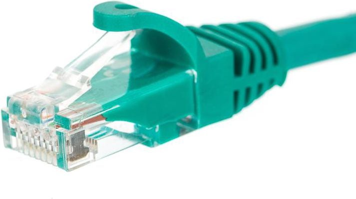 Cablu de retea cu caseta de protectie, Netrack , UTP rj45 cat 6 , 0.25m , verde
